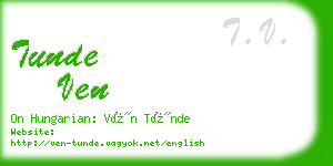 tunde ven business card